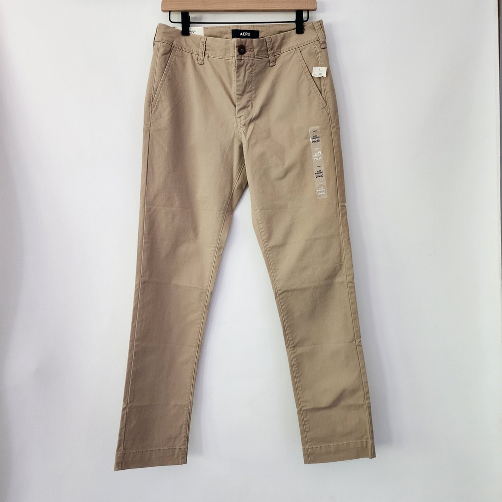 Aero Slim Straight khaki chino pants‎ mens size 29x30